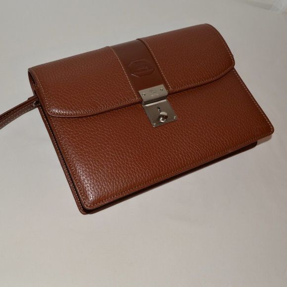 BURBERRY london clutches brown leather - Picture 12 of 16